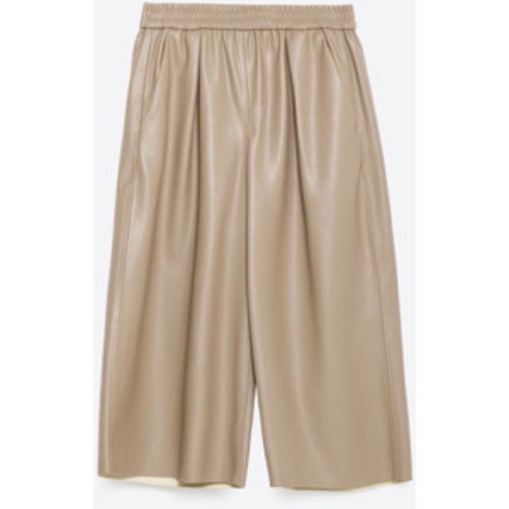 Zara Faux Leather Culottes